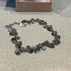 Seashell blue ankle bracelet